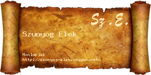 Szunyog Elek névjegykártya